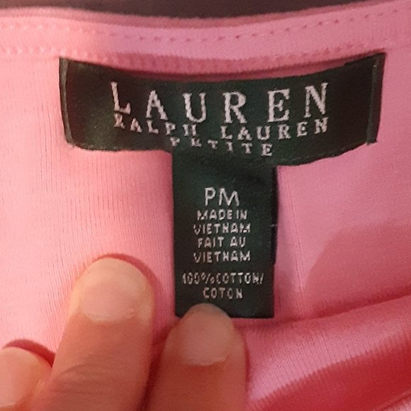 Lauren Ralph Lauren 3/4 sleeve boat neck pink blouse - Picture 8 of 10